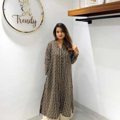 Black Joypuri Kurti A-Line