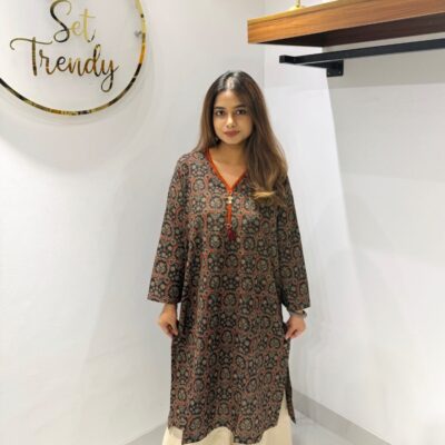 Black Piping Kurti