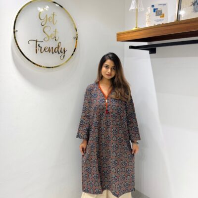 Dark Blue Pipin Kurti