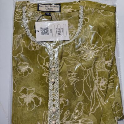 Kurti with Lace (Lemon)