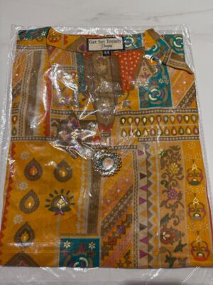 Moslin Kurti Yellow