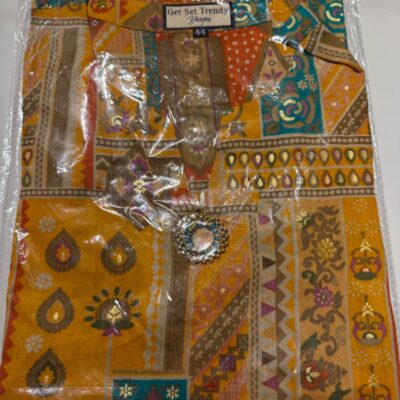 Moslin Kurti Yellow