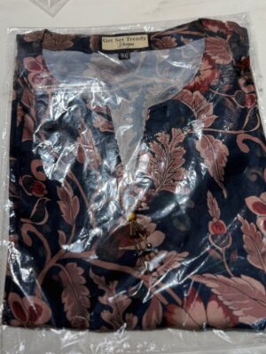 Navy Blue Silk Kurti