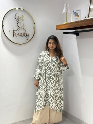 Olive Kaftan Shirt