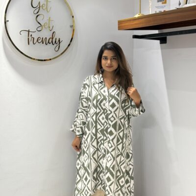 Olive Kaftan Shirt