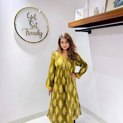 Olive Yellow Round Frock